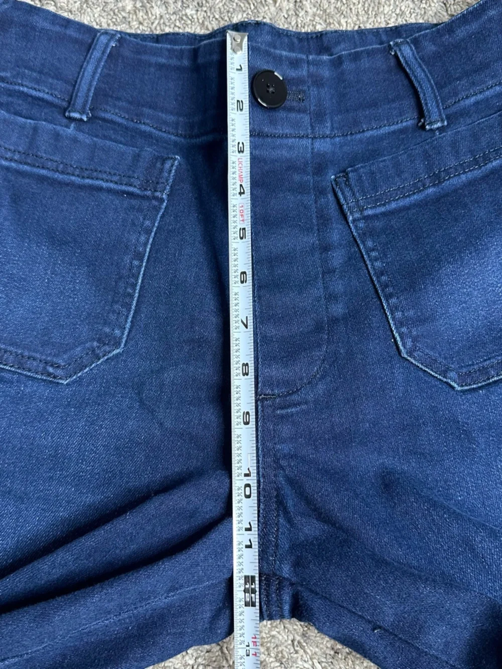 Maeve The Colette Crop High-Rise Wide-Leg Stretch Jeans 28 6 Dark zipper sides - Picture 11 of 13